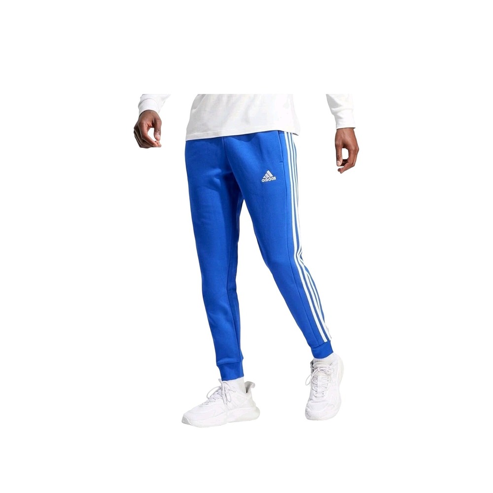 Adidas Kids Royal Blue 3-Stripe Cotton Joggers Sweatpants Boys Size M 10/12